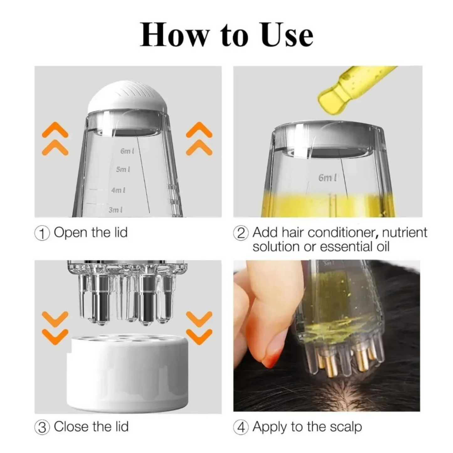 Hair Oil Applicator & Scalp Massager