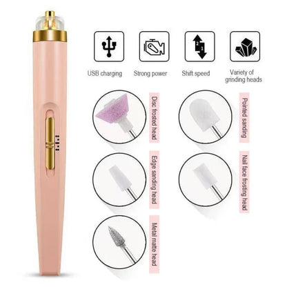 5 In 1 Professional Manicure Pedicure Kit | Nail Grinding, Burnishing Machine