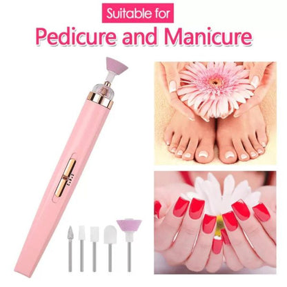 5 In 1 Professional Manicure Pedicure Kit | Nail Grinding, Burnishing Machine