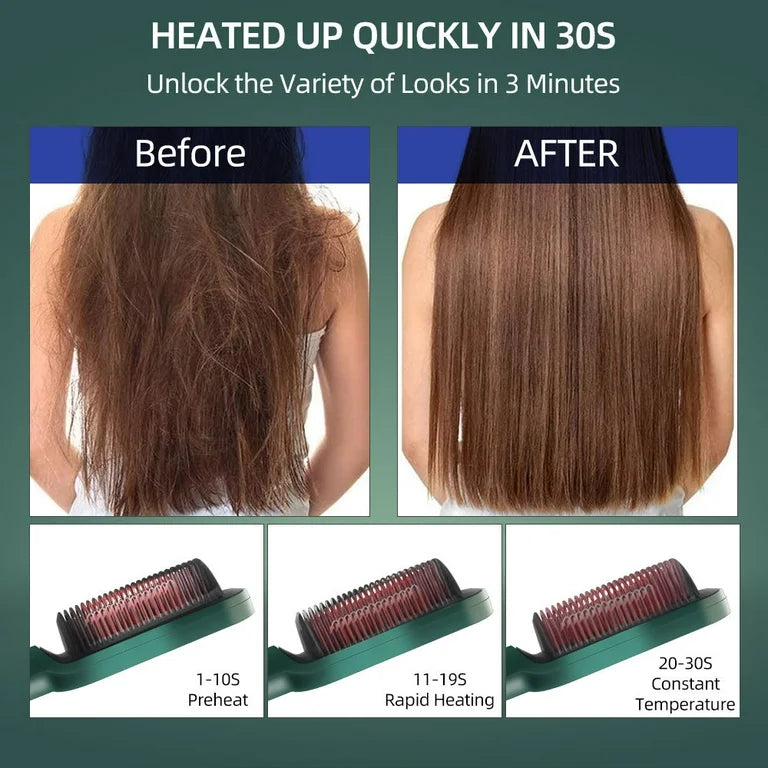 Hair Straightening Brush & Curler (Original)