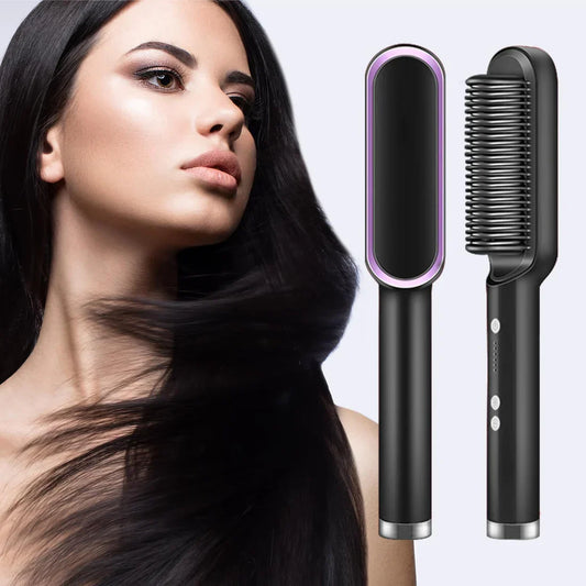 Hair Straightening Brush & Curler (Original)