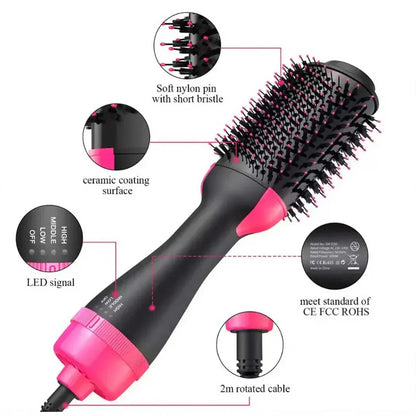 One Step 3 In 1 Hot Air Brush Dryer and Straightener