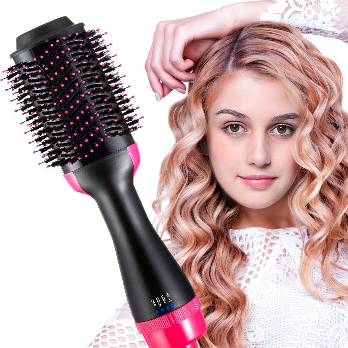 One Step 3 In 1 Hot Air Brush Dryer and Straightener