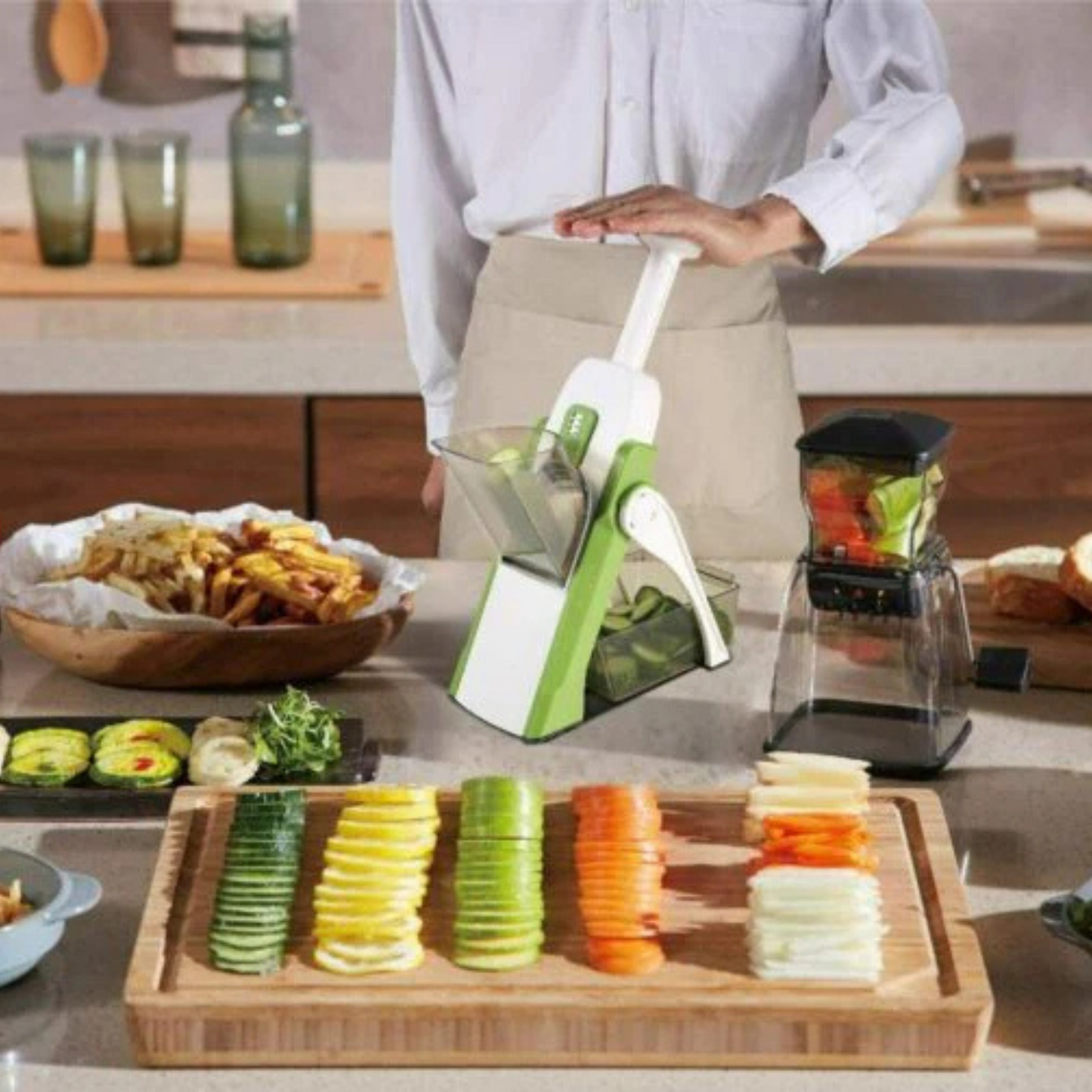 4-in-1 Adjustable Vegetable Cutter Chopper