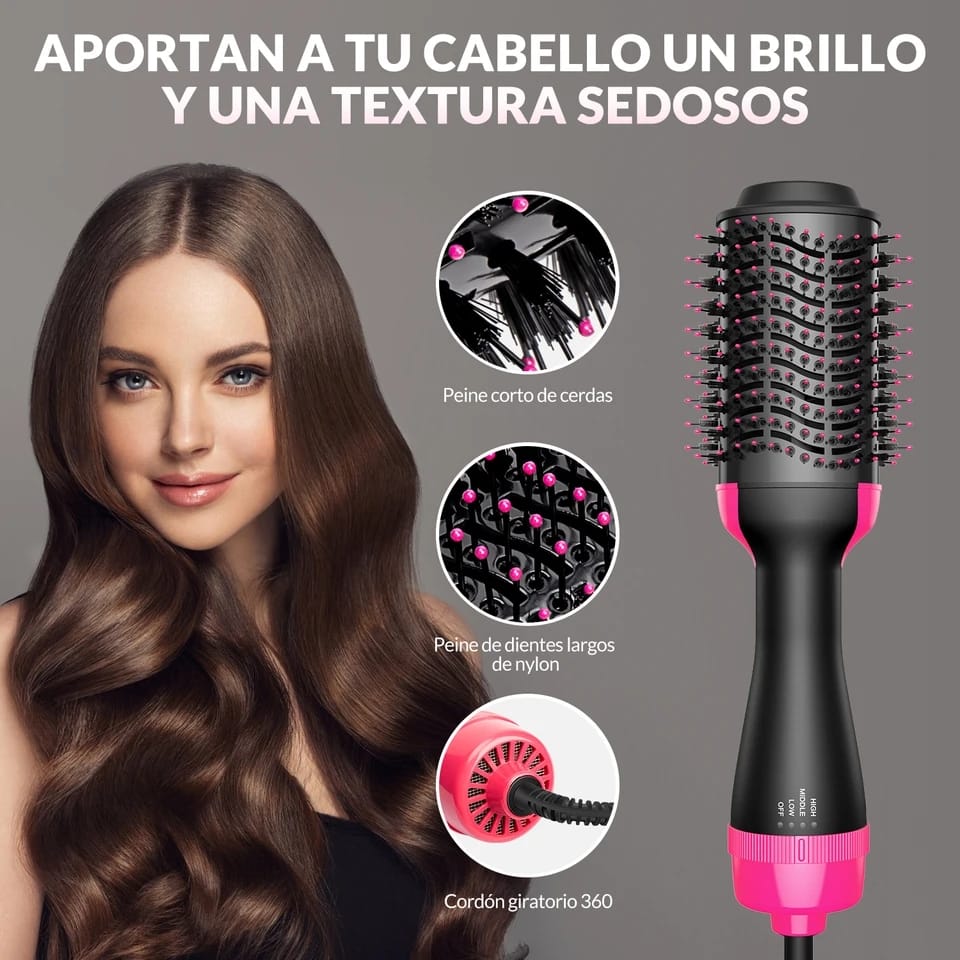 One Step 3 In 1 Hot Air Brush Dryer and Straightener